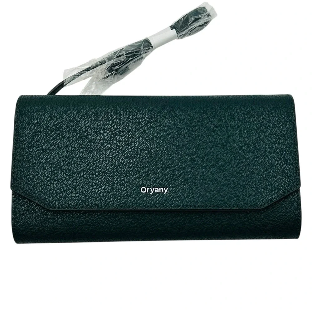 ORYANY Women's Leather Mandy Gift Set Crossbody & Removable Card Case Deep Green